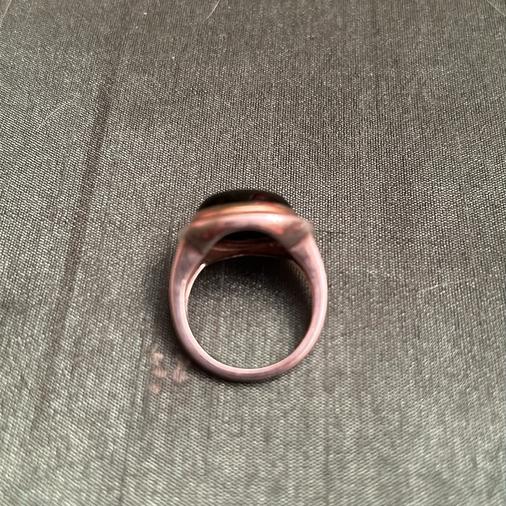 Onyx Ring in Sterling Silver & 14K gold - Picture 3 of 6